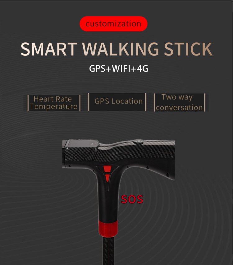 MS-100 4G Smart GPS-Tracking-Krücke